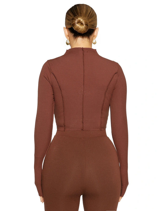 Naked Wardrobe Snatched Seam Crop Top