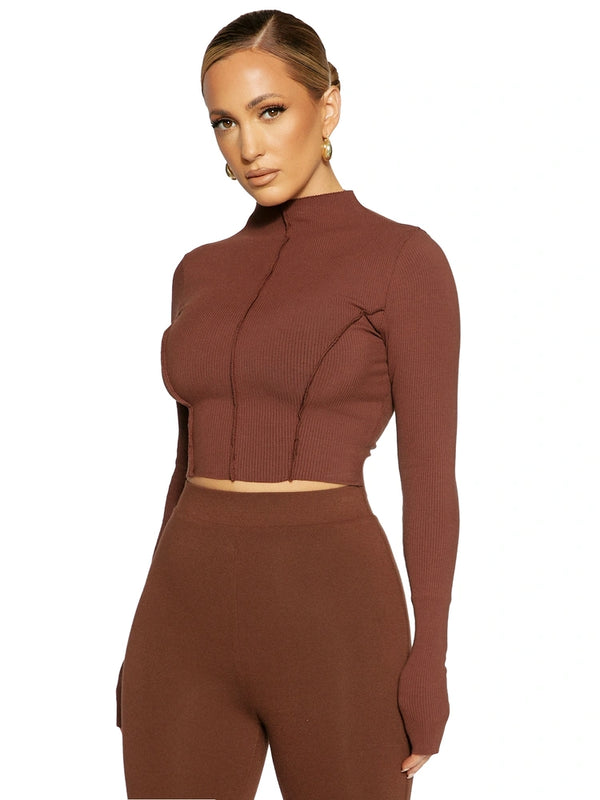 naked wardrobe Snatched Seam Crop Top