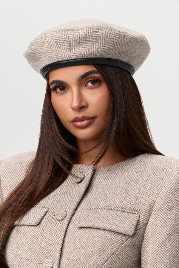 Naked Wardrobe Suited Print Beret