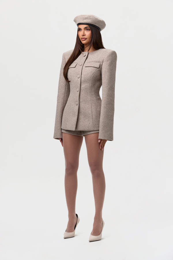 Naked Wardrobe Suited Print Beret