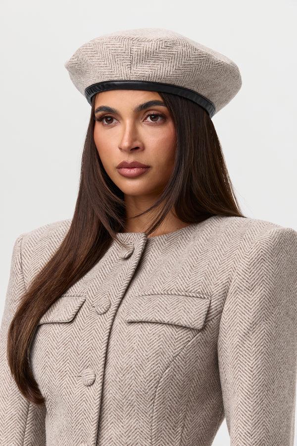 naked wardrobe Suited Print Beret