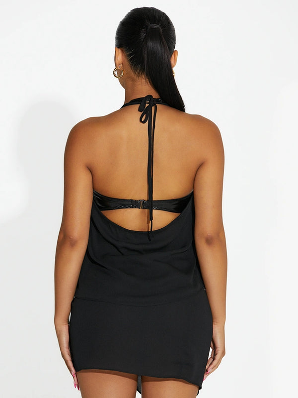 Naked Wardrobe V-Neck Halter Top