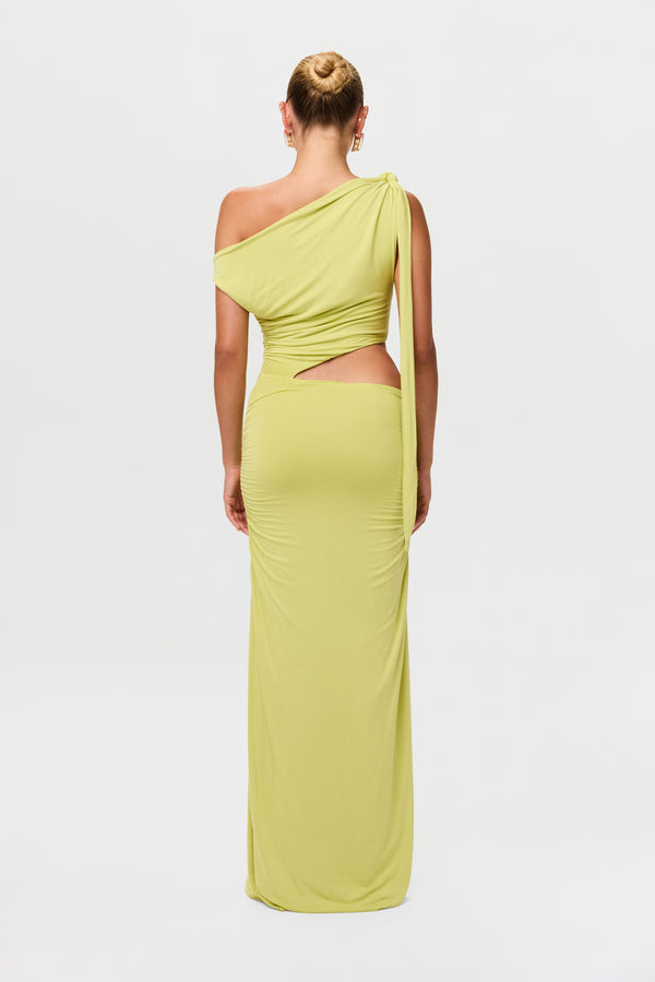 Naked Wardrobe Smooth Off-Shoulder Asymmetric Dress