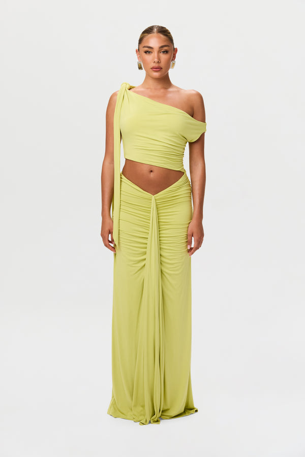 naked wardrobe Smooth Off-Shoulder Asymmetric Dress