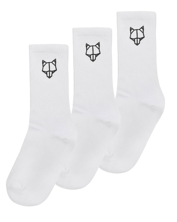 Naked Wolfe 3 Pack Womens Egyptian Cotton Socks White