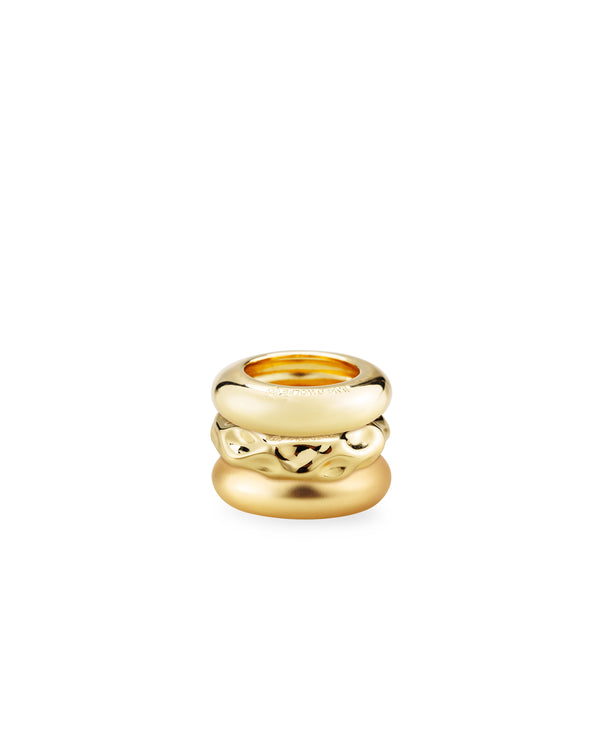 naked wolfe Aliah Stacked Rings Gold