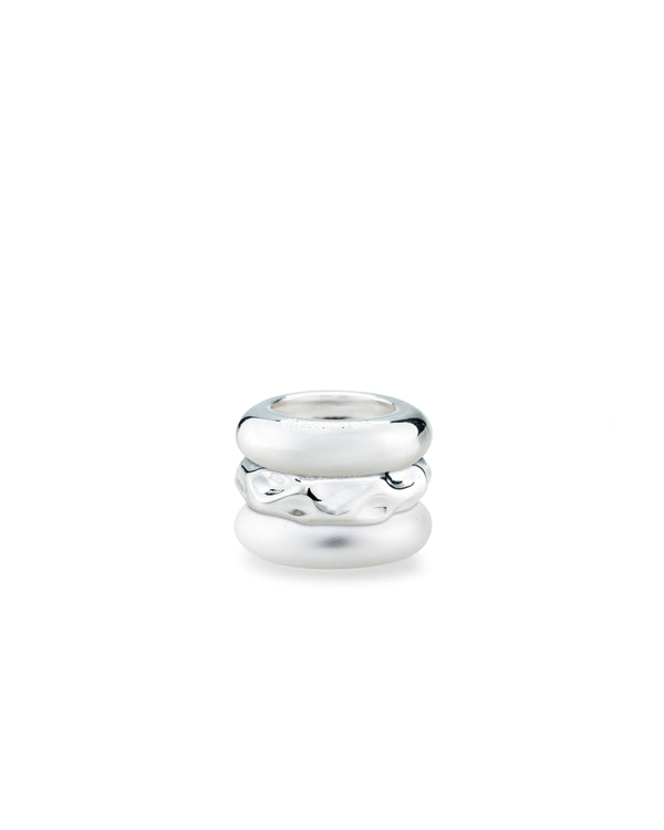 naked wolfe Aliah Stacked Rings Silver