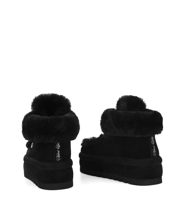 Naked Wolfe Bambi Black Suede/Shearling