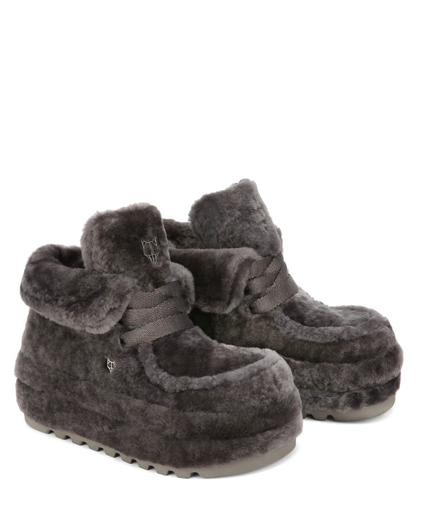 Naked Wolfe Bambi Slate Grey Shearling