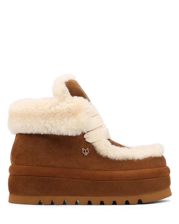 naked wolfe Bambi Tan Suede/Shearling