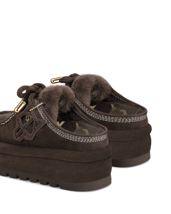Naked Wolfe Blizzard Chocolate Suede/Shearling