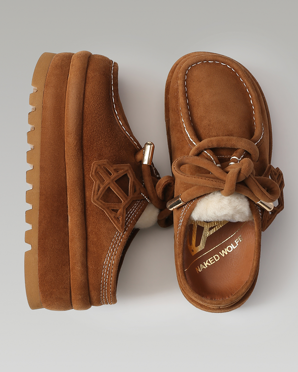 Naked Wolfe Blizzard Tan Suede/Shearling