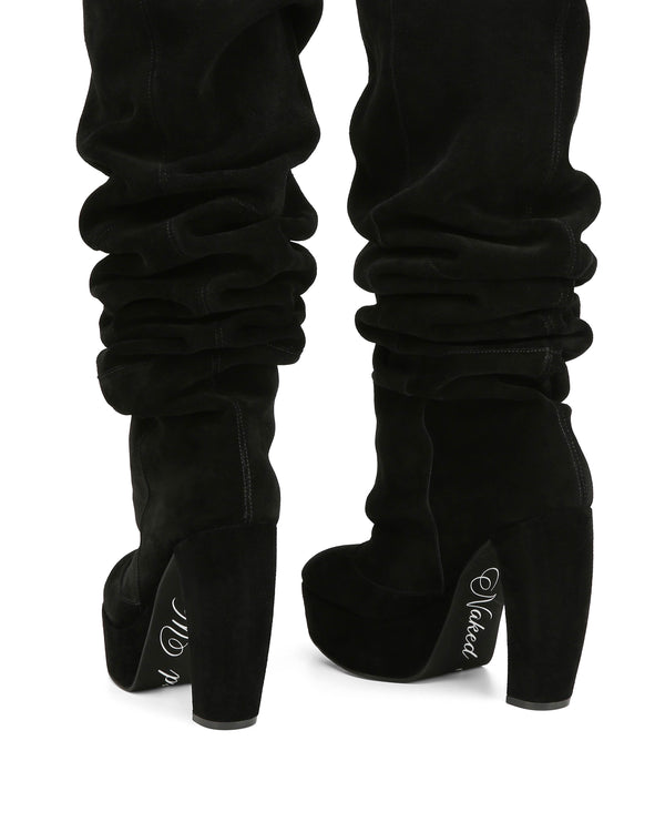 Naked Wolfe Dallas Black Suede