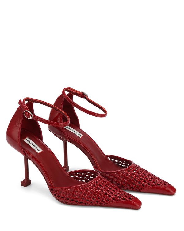 Naked Wolfe Fable Red Crinkle Patent