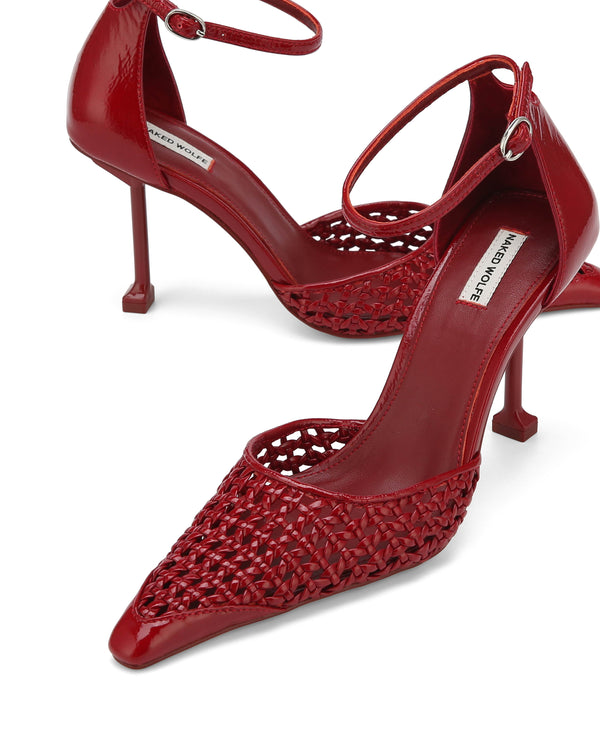 Naked Wolfe Fable Red Crinkle Patent