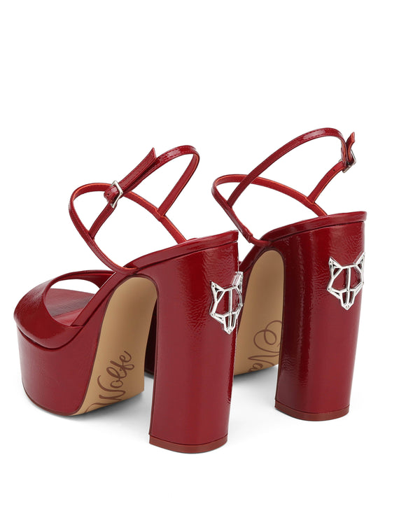 Naked Wolfe Fire Crinkle Patent Leather Red