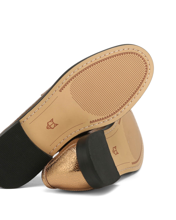 Naked Wolfe Goldie Gold Foil Leather