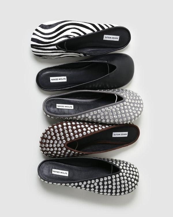 Naked Wolfe Pippa Grey Studded Suede