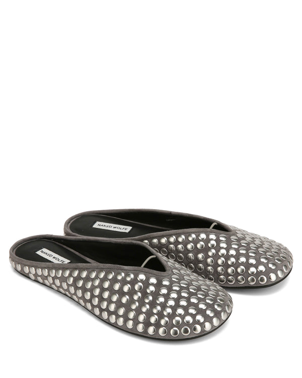 Naked Wolfe Pippa Grey Studded Suede