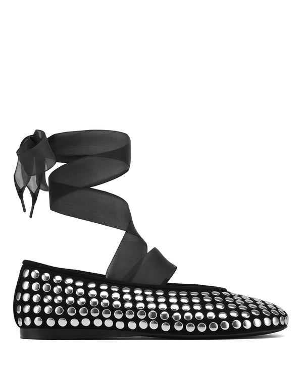 Naked Wolfe Purr Black Studded Suede