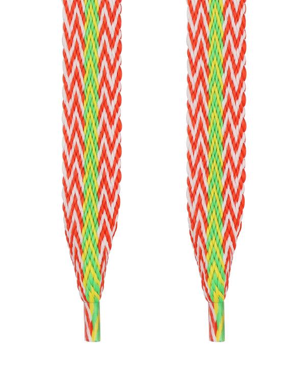 Naked Wolfe Slider Laces Zig Zag Orange/Green