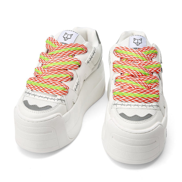 Naked Wolfe Slider Laces Zig Zag Orange/Green