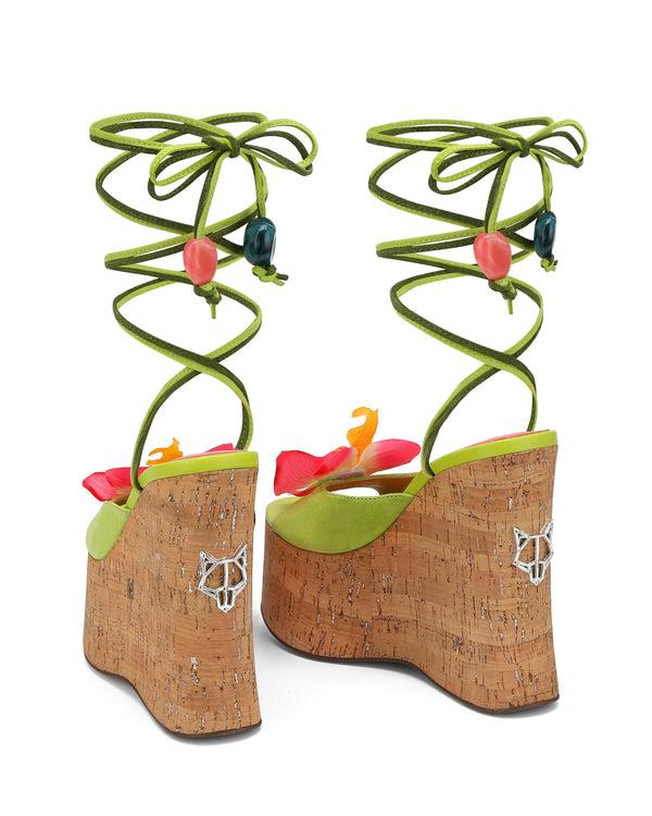 Naked Wolfe Sunflower Green Kid Suede