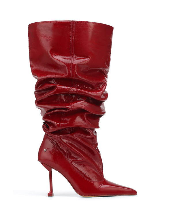 naked wolfe Vern Red Crinkle Patent Leather