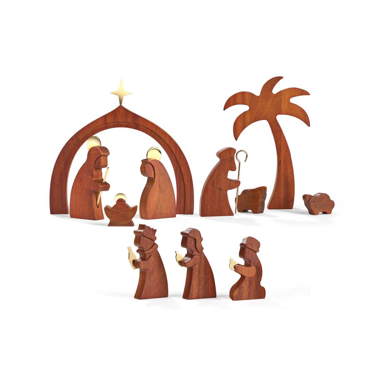 Nambé 11-Piece Wooden Nativity Set