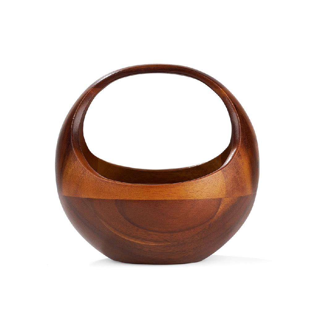 Nambé 6" Wood Basket Bowl