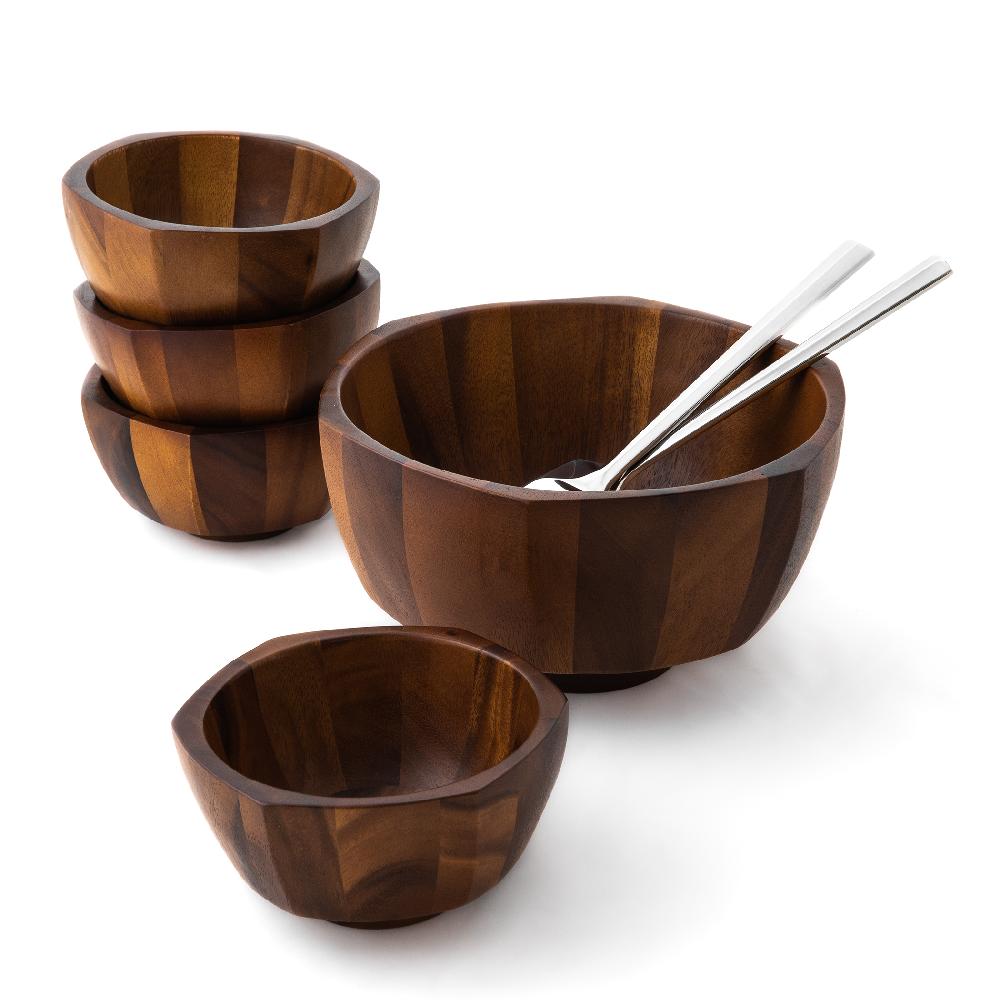 nambé 7 Piece Rivet Salad Bowl Set