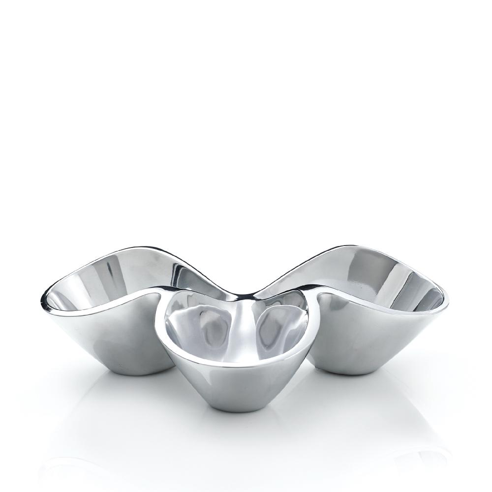 nambé Bella Triple Condiment Server