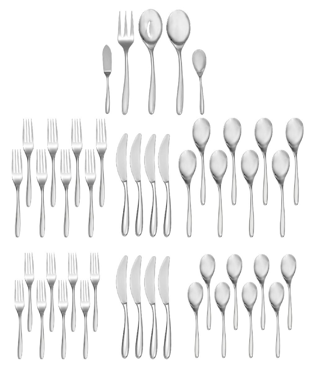 Nambé Bend 45-Piece Flatware Set