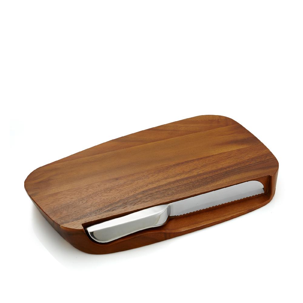 nambé Blend Bread Board with Knife