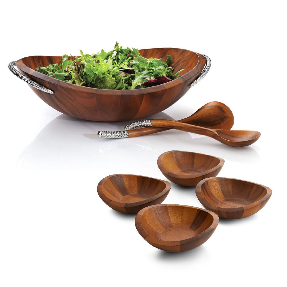 nambé Braid 7-Piece Salad Set
