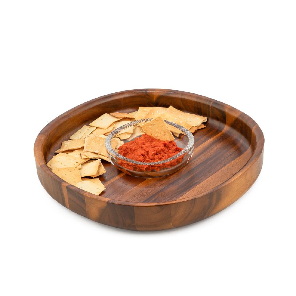 Nambé Braid Glass Chip & Dip