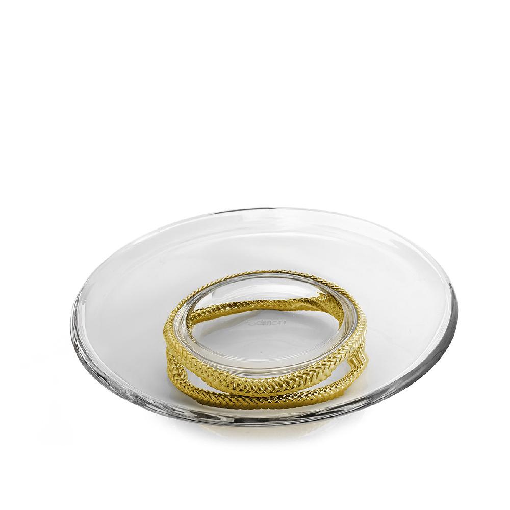 Nambé Braid Gold Cake Plate
