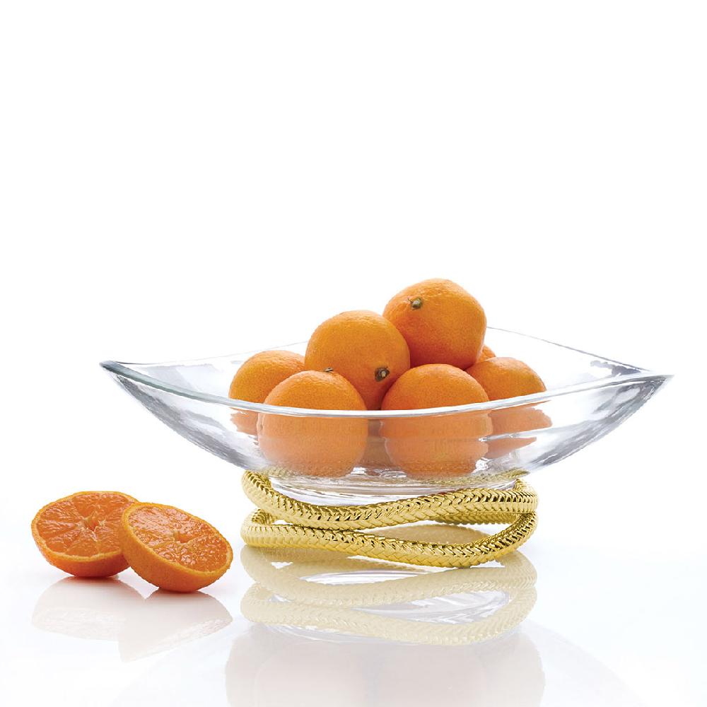 Nambé Braid Gold Centerpiece Bowl