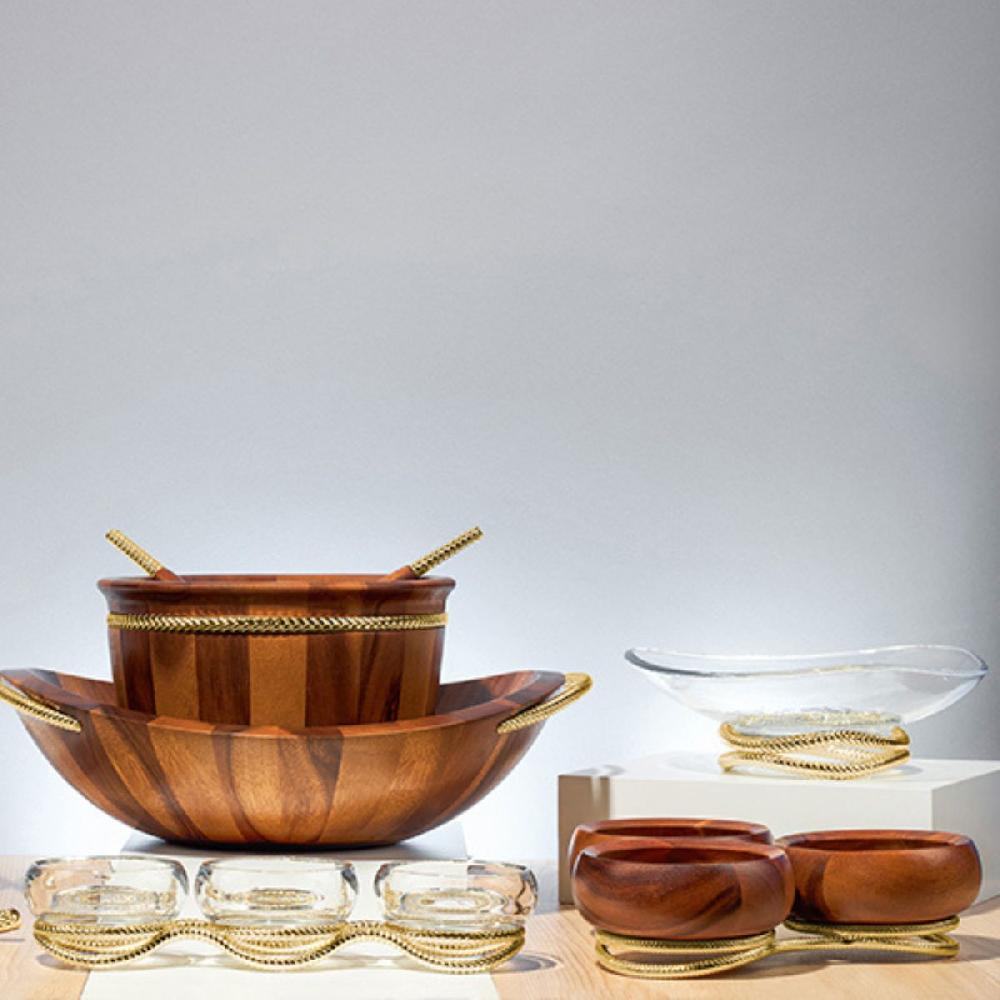 Nambé Braid Gold Centerpiece Bowl