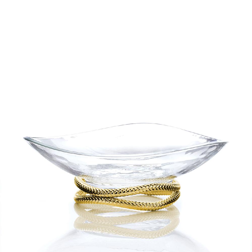 nambé Braid Gold Centerpiece Bowl