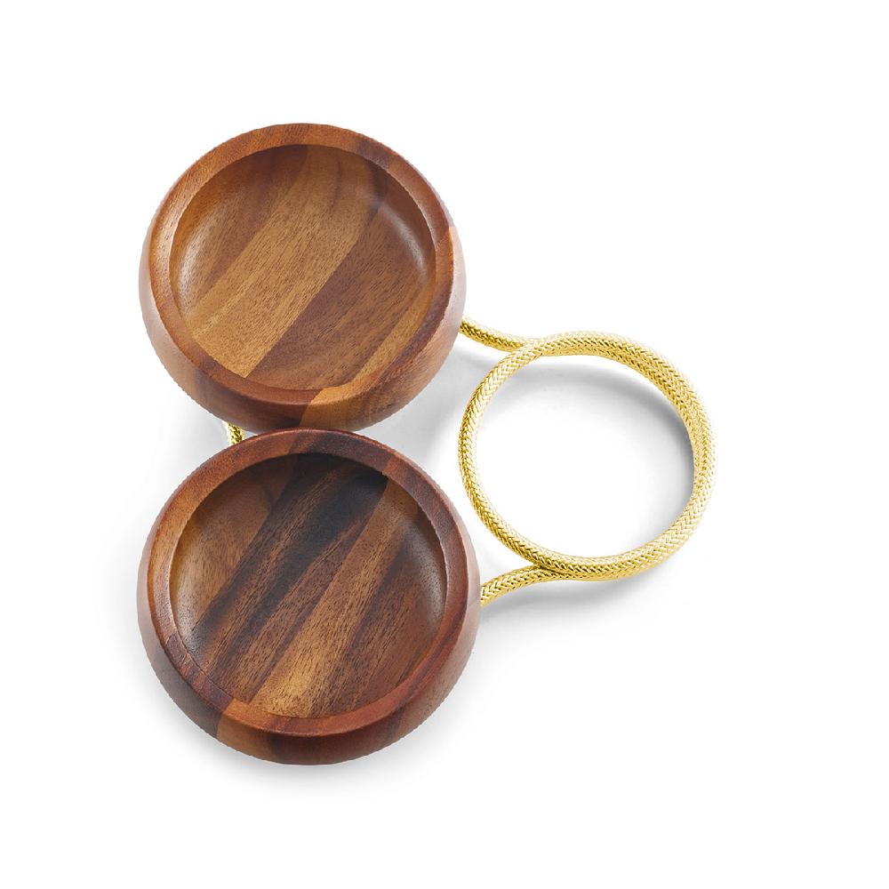 Nambé Braid Gold Condiment Server