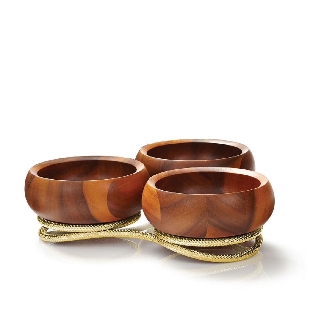 nambé Braid Gold Condiment Server