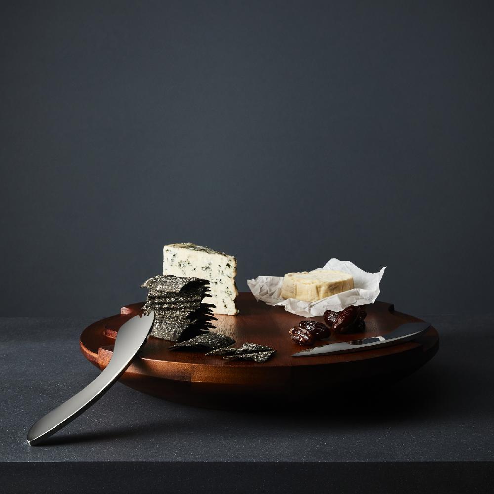 Nambé Cheese Block W/ Knife And Spreader