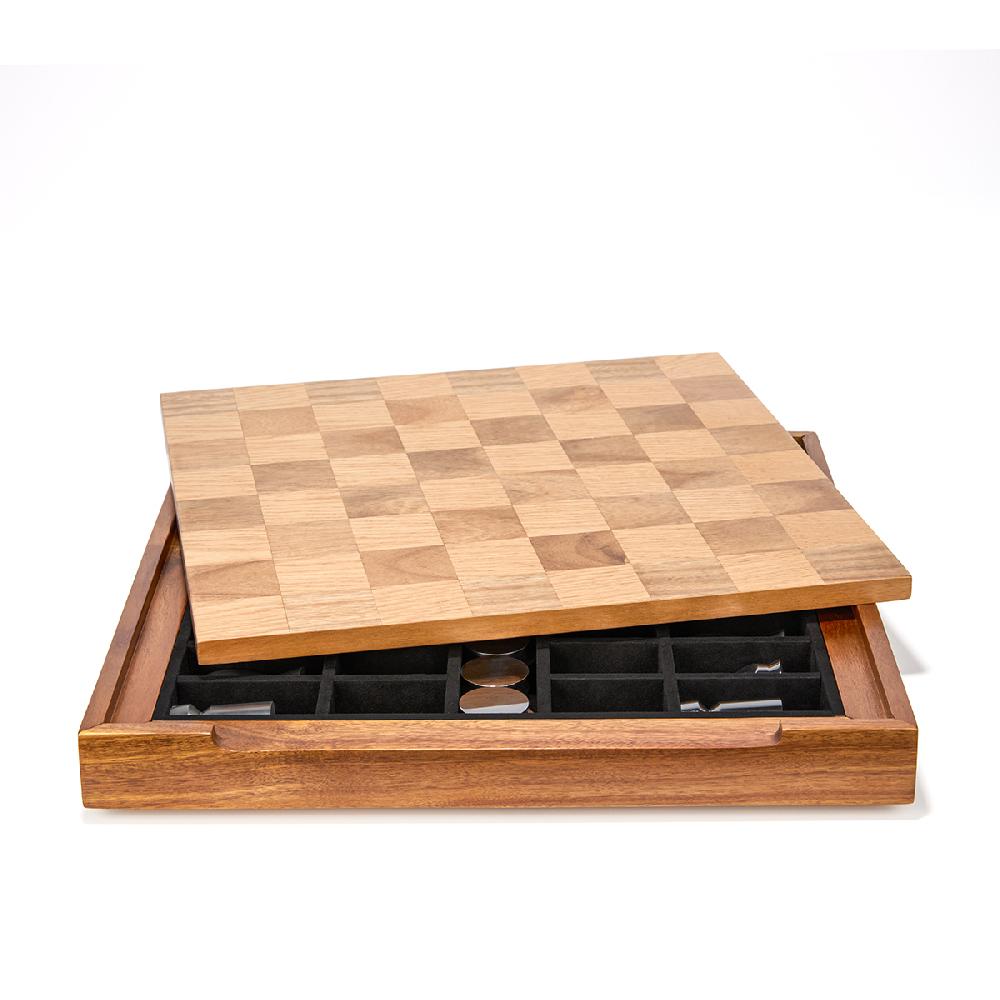 Nambé Chess & Checkers Set