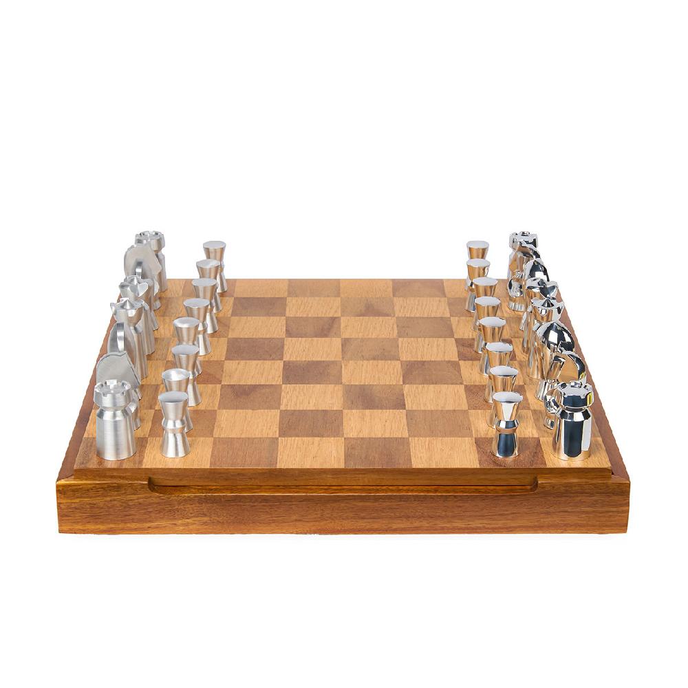 nambé Chess & Checkers Set