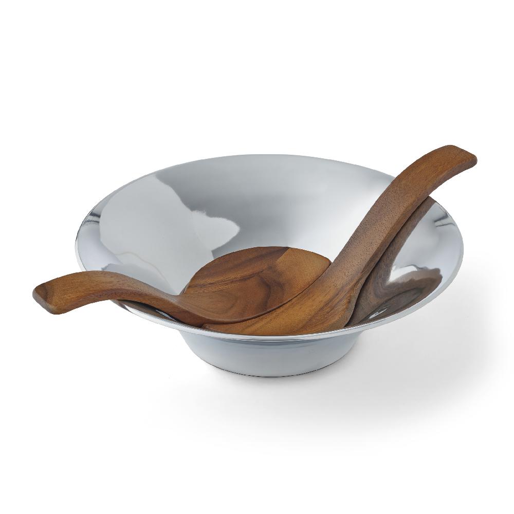 nambé Chillable Salad Bowl w/ Servers