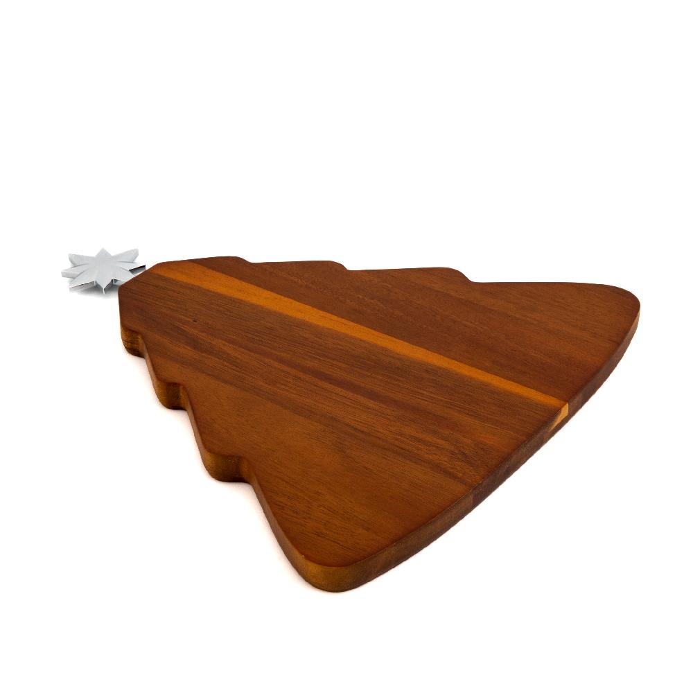 nambé Christmas Tree Cheeseboard w/Spreader