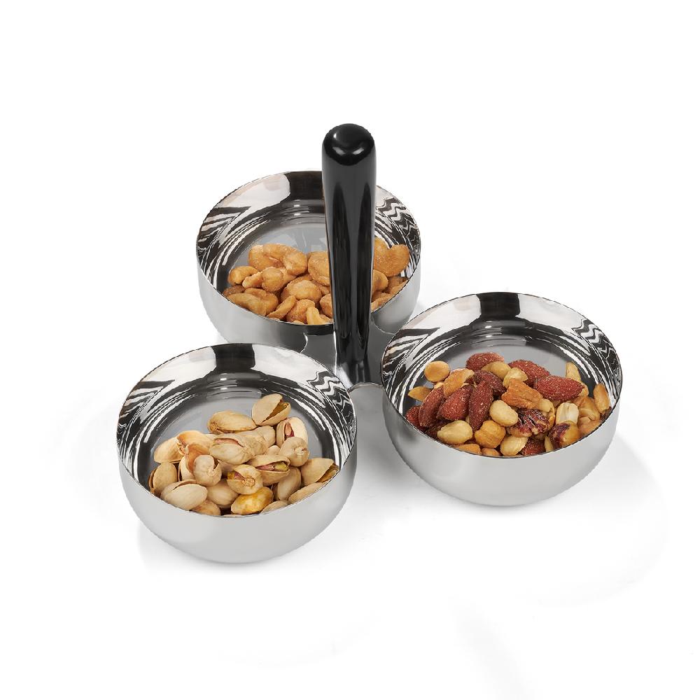 Nambé Circa Divided Nut Bowl