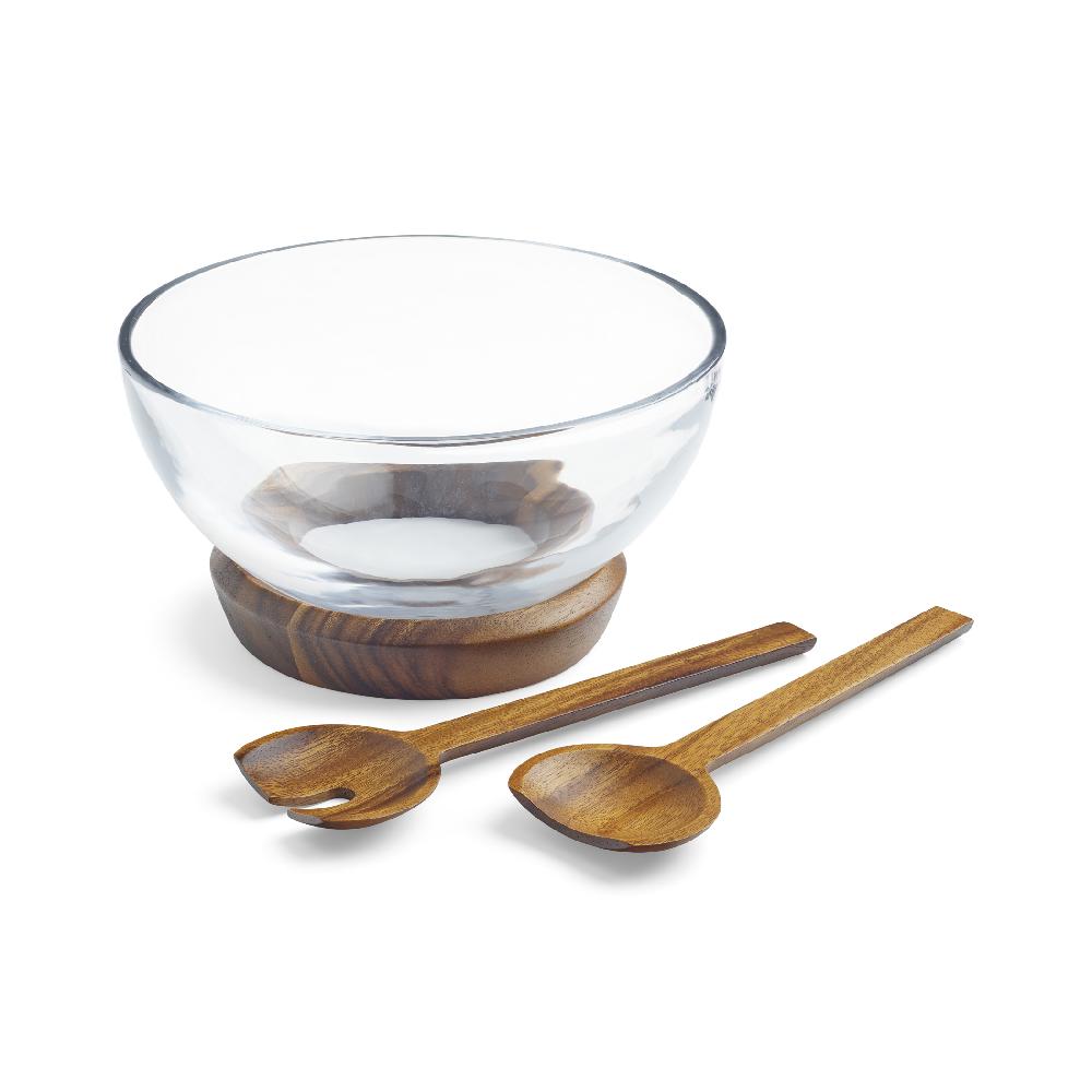 Nambé Cooper Salad Bowl W/ Servers