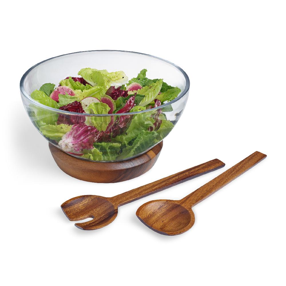 nambé Cooper Salad Bowl w/ Servers